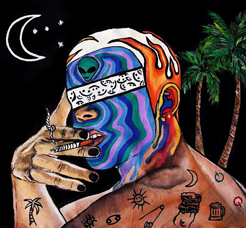 “Smoking boy” art print