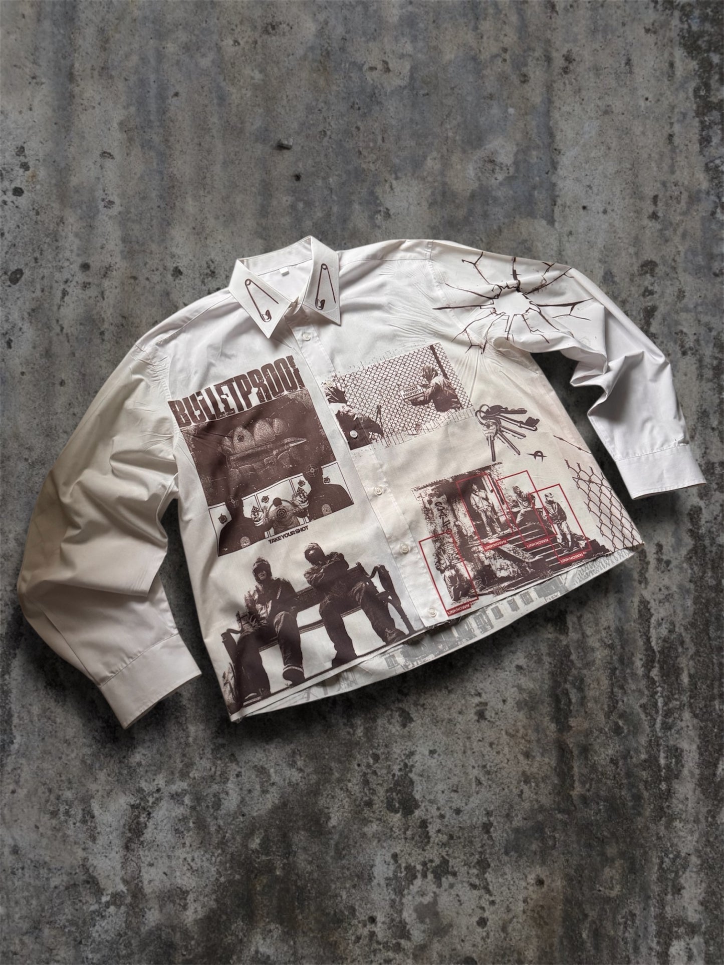 “Hood” 1/1 white shirt