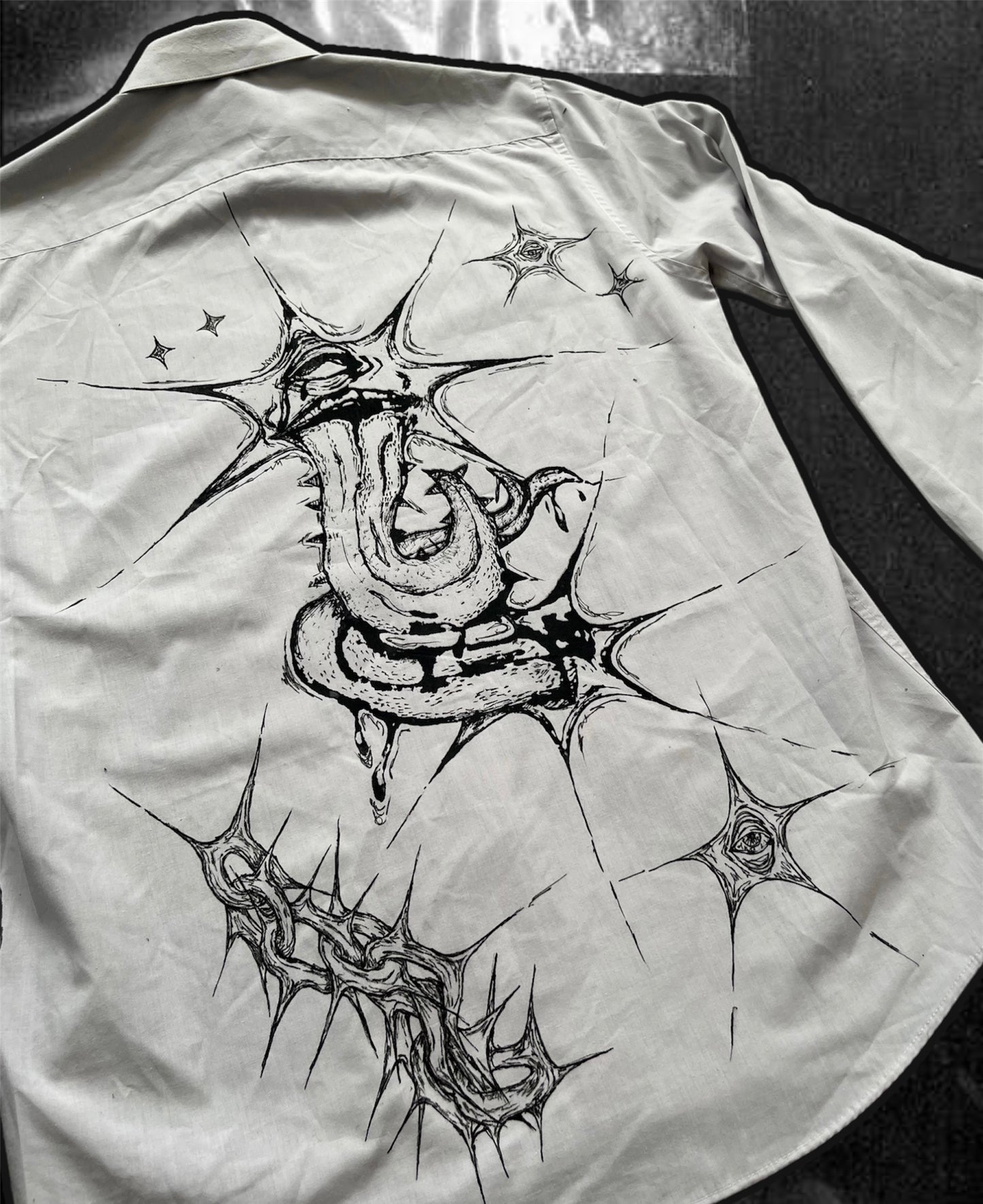 “EATING GOD” punk/alt style shirt