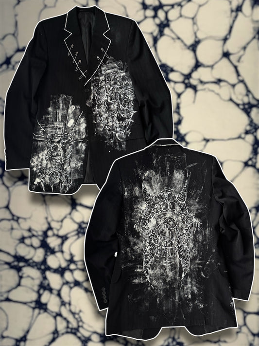 “Eat” hand painted blazer