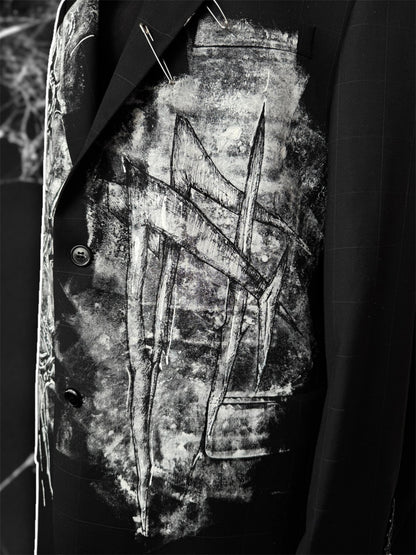 “Eyepocalypse” hand painted blazer