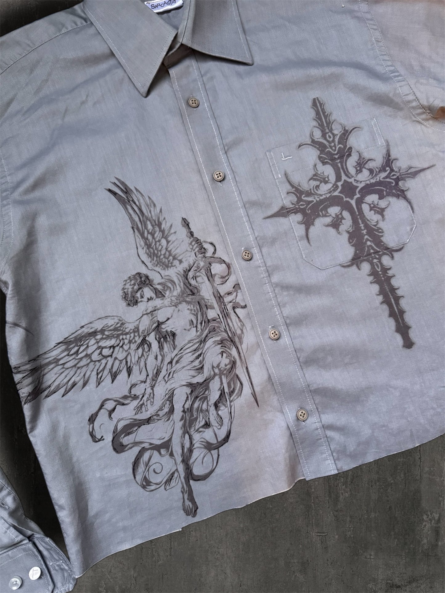 “Angel protection” remade grey shirt