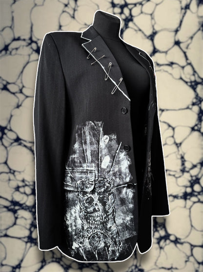 “Eat” hand painted blazer