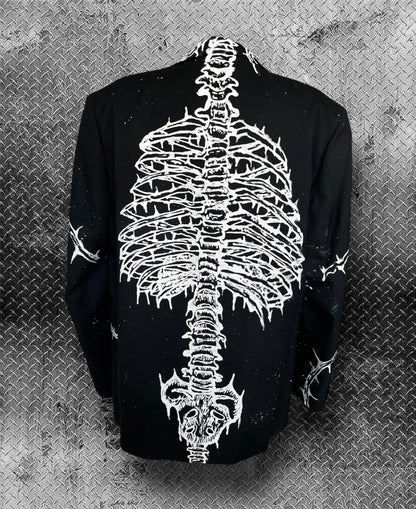 Unisex blazer with ribs and spine