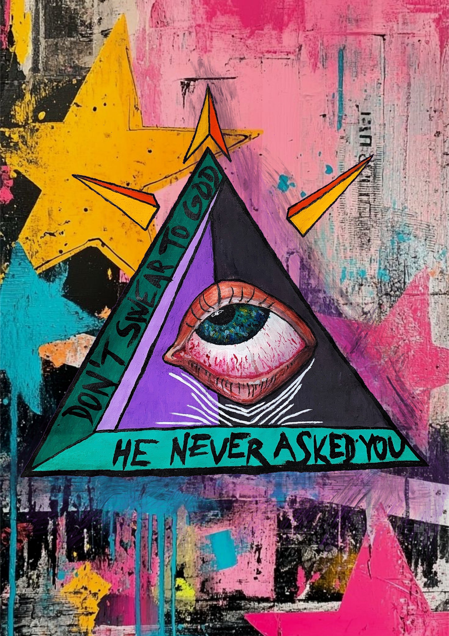 “Don’t swear to God” art print