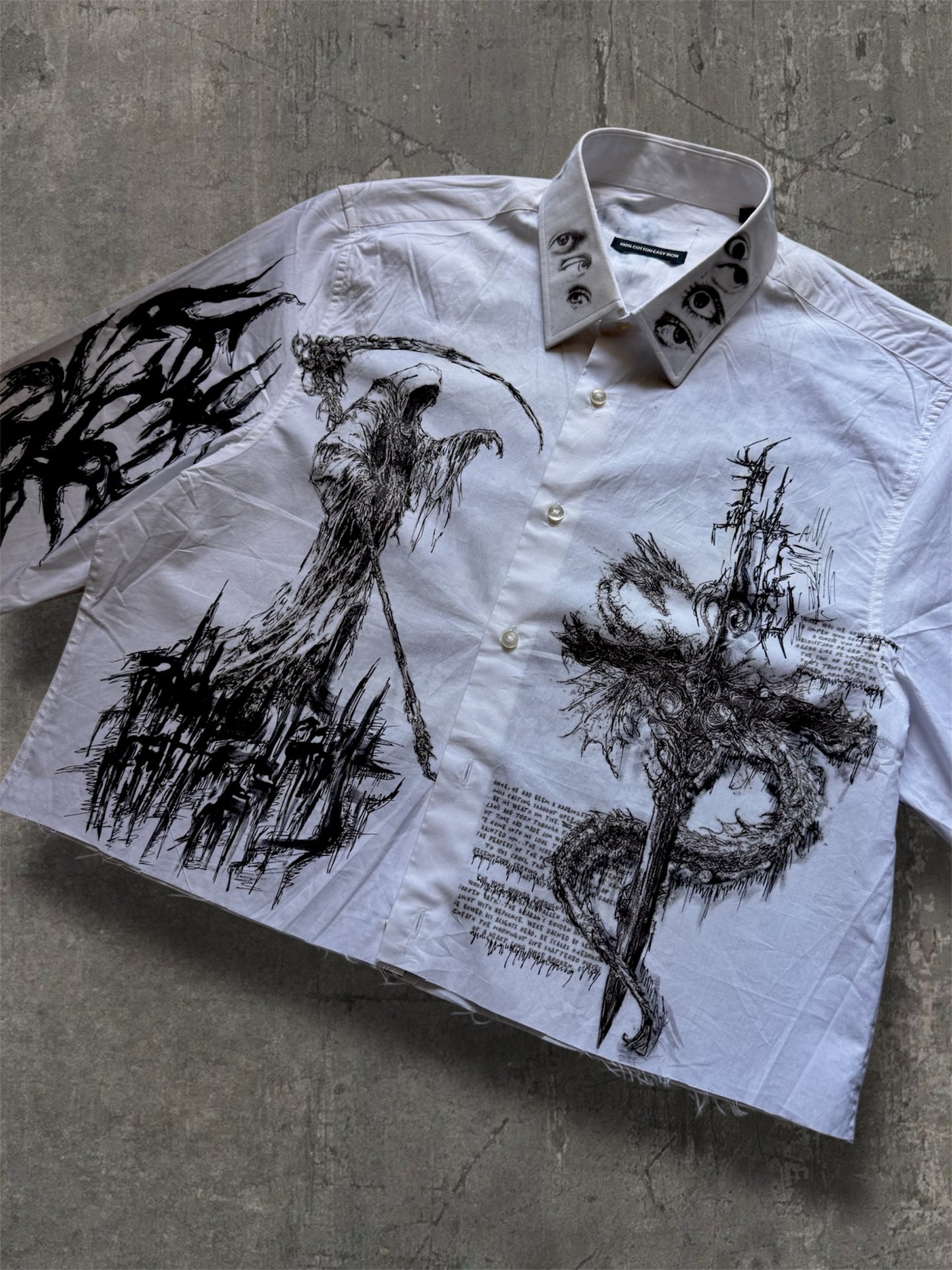 “Keeper” 1/1 cropped white shirt