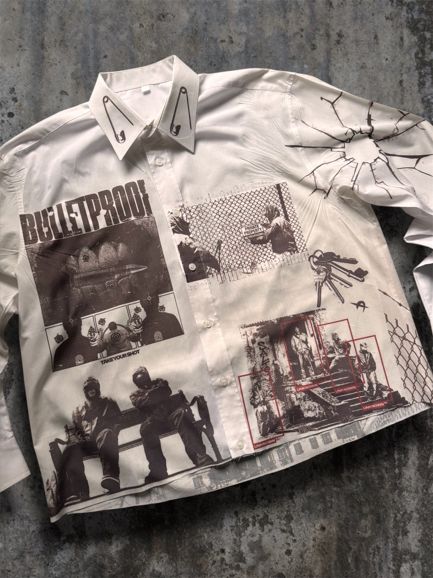 “Hood” 1/1 white shirt