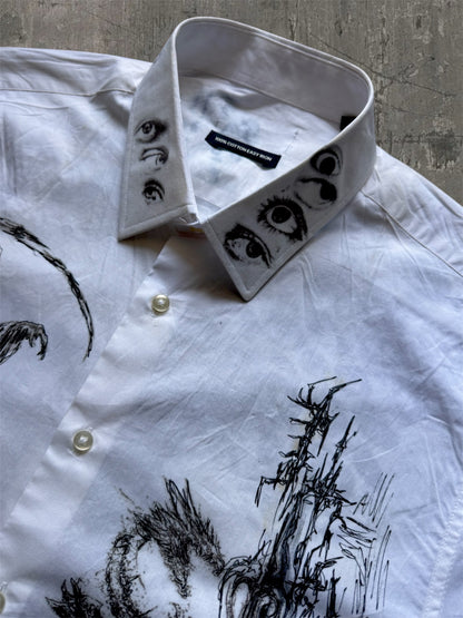 “Keeper” 1/1 cropped white shirt