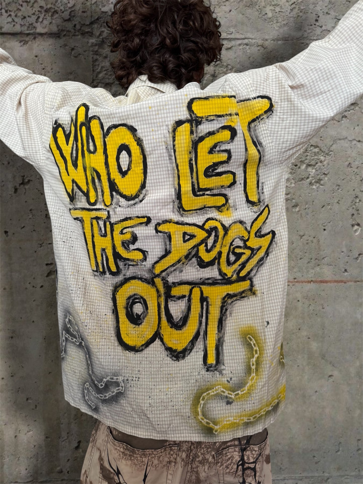“Dogs” hand painted 1/1 shirt