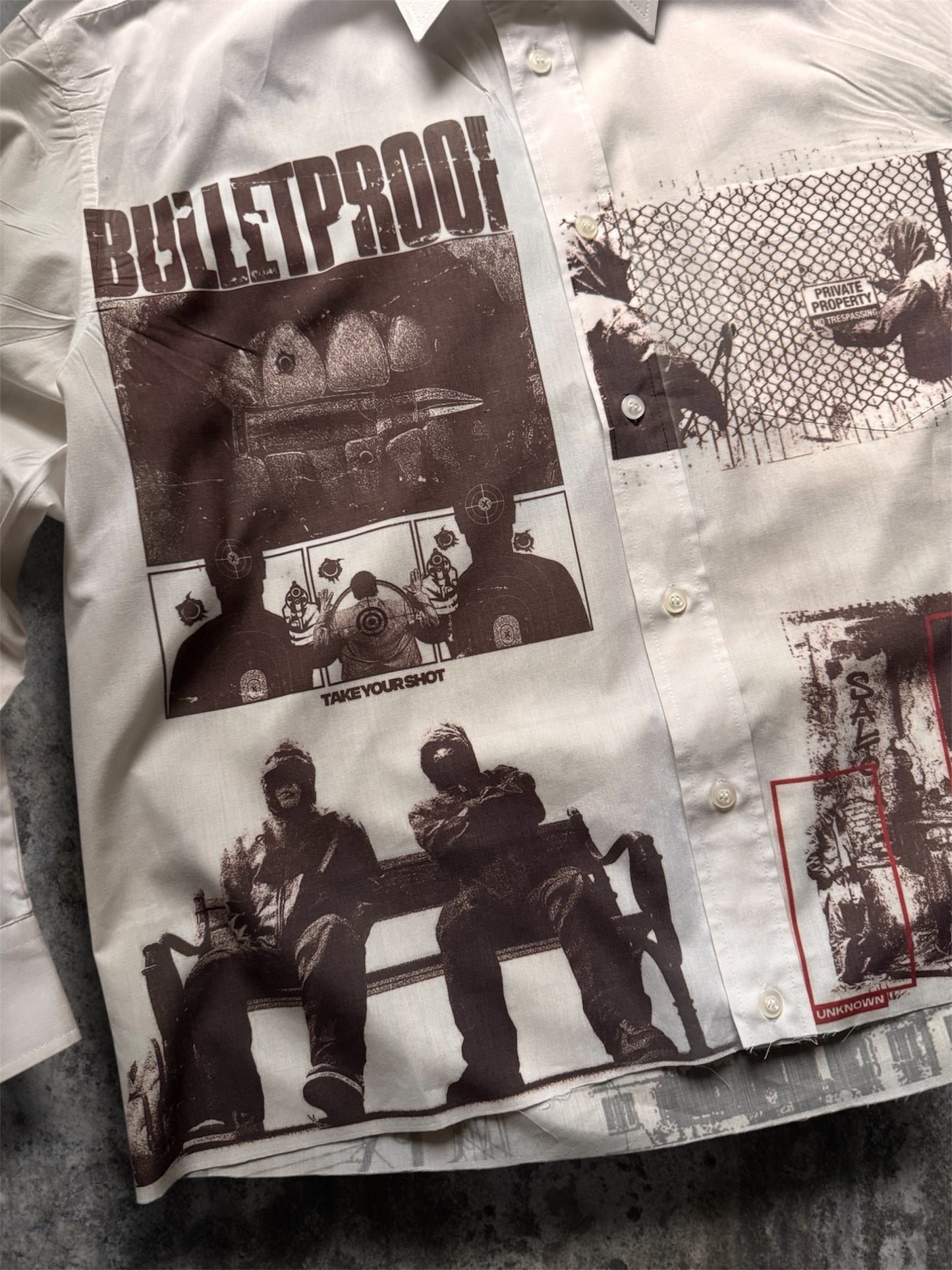 “Hood” 1/1 white shirt