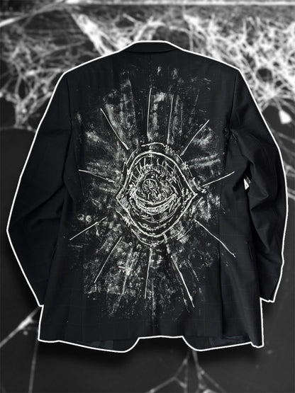 “Eyepocalypse” hand painted blazer