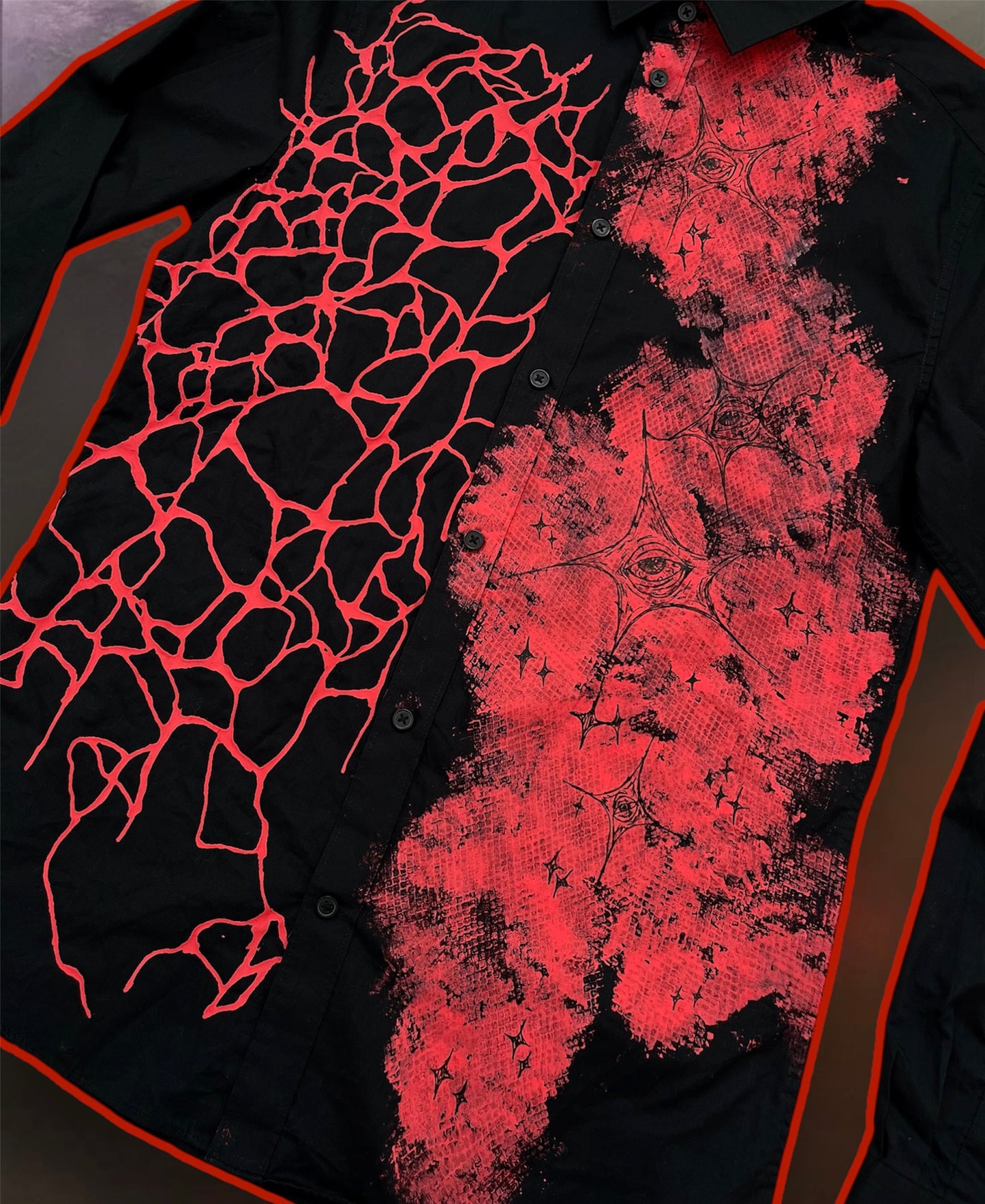 “Rave pain” upcycled shirts