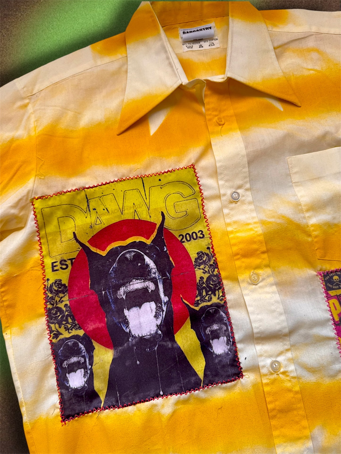 LEILA” Upcycled yellow shirt