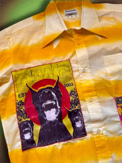 LEILA” Upcycled yellow shirt