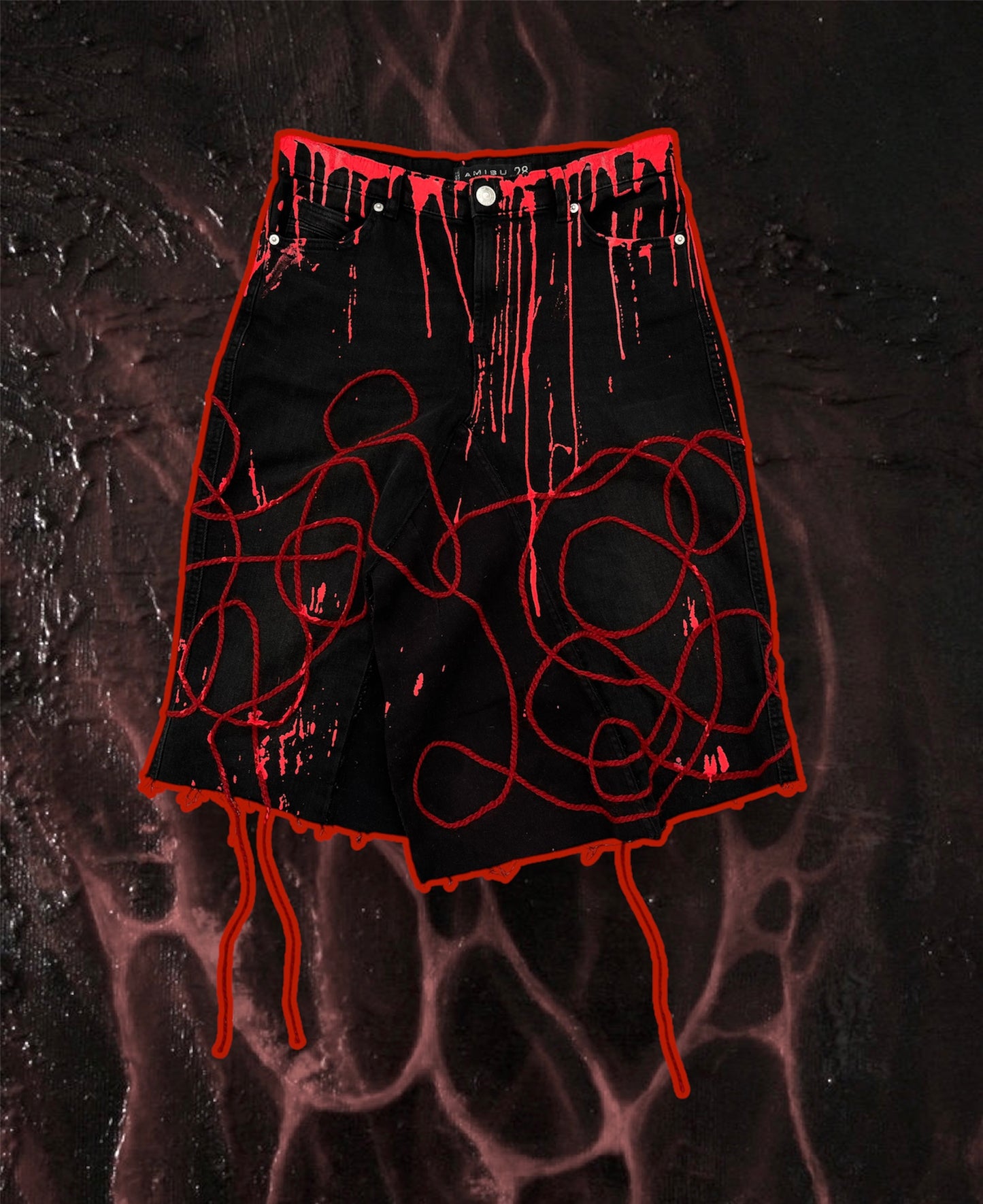 “Blood lines” black and red skirt
