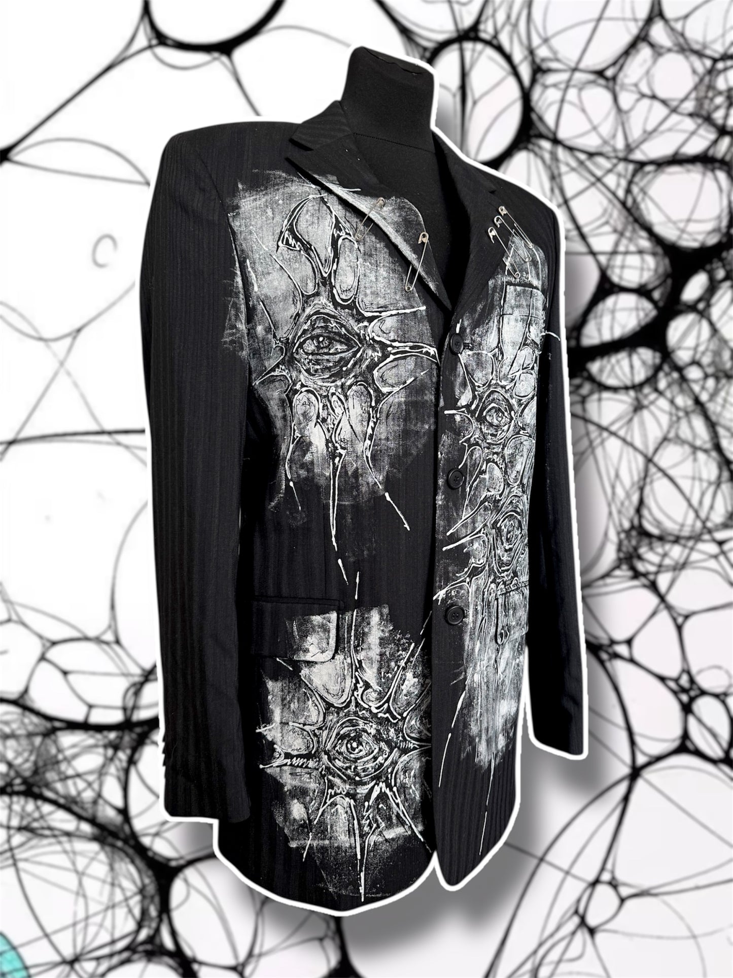 “Angelic” hand painted blazer