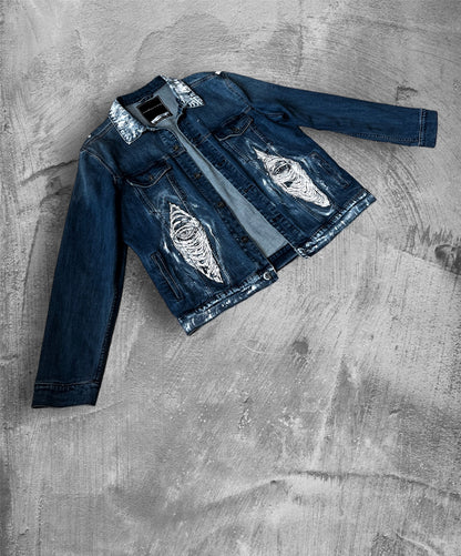 “Make out” denim jacket