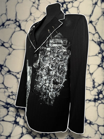 “Eat” hand painted blazer