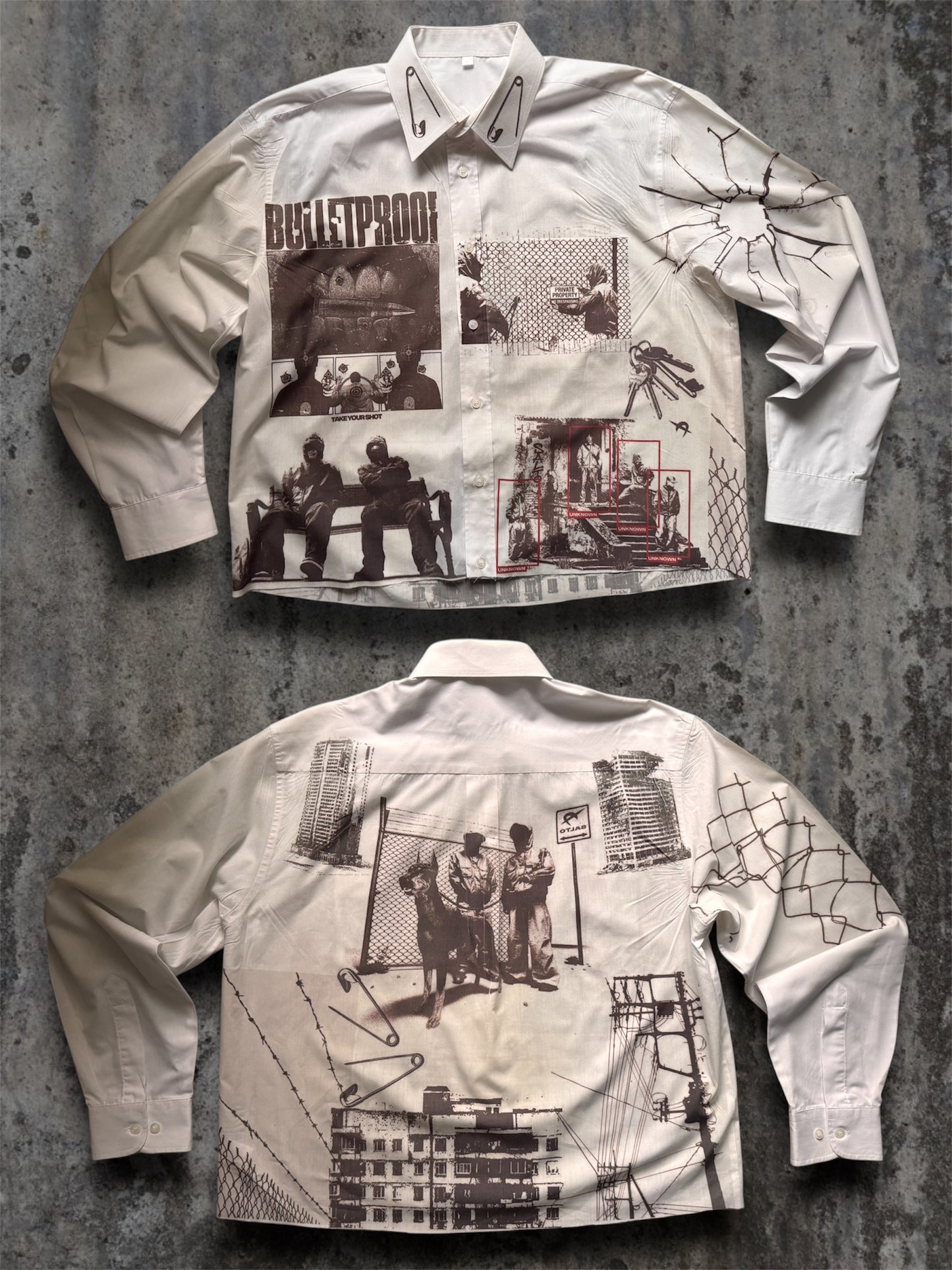 “Hood” 1/1 white shirt