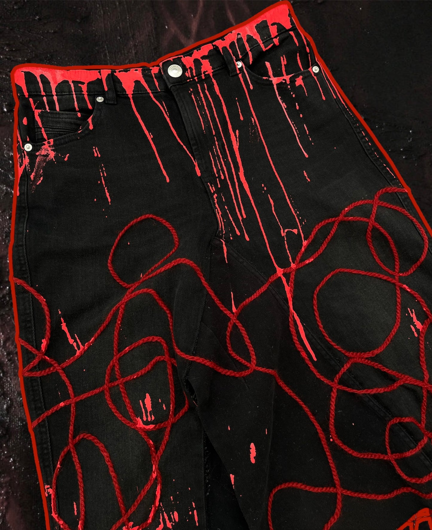 “Blood lines” black and red skirt