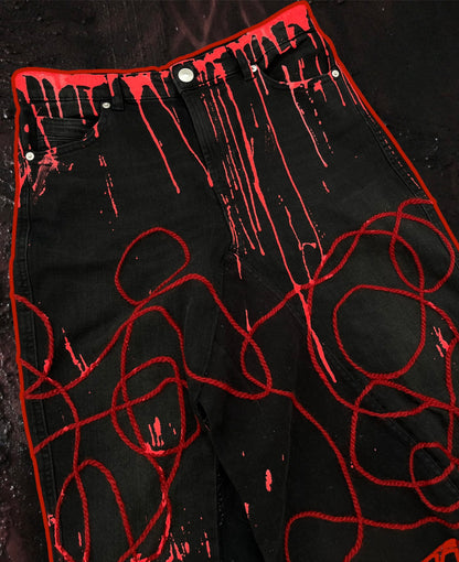 “Blood lines” black and red skirt