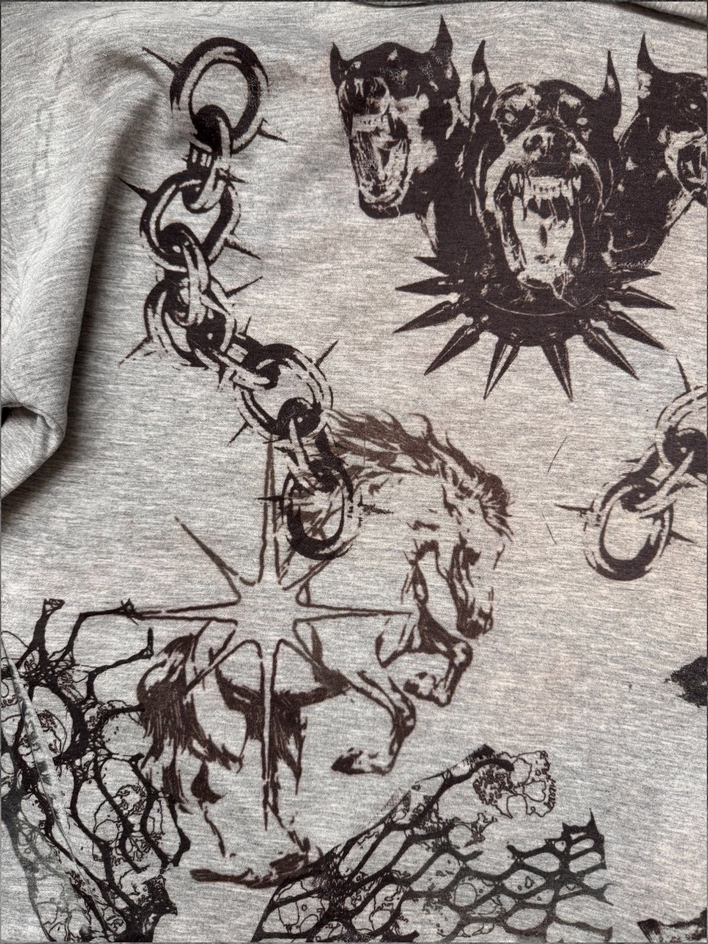 “Dogs” gray hoodie