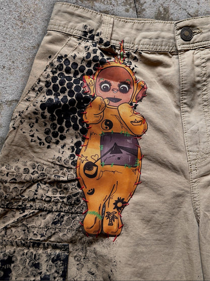 Teletubbies 1/1 upcycled jorts