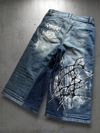“Shelly” 1/1 hand painted jorts