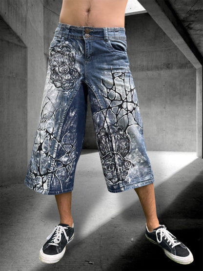“Shelly” 1/1 hand painted jorts