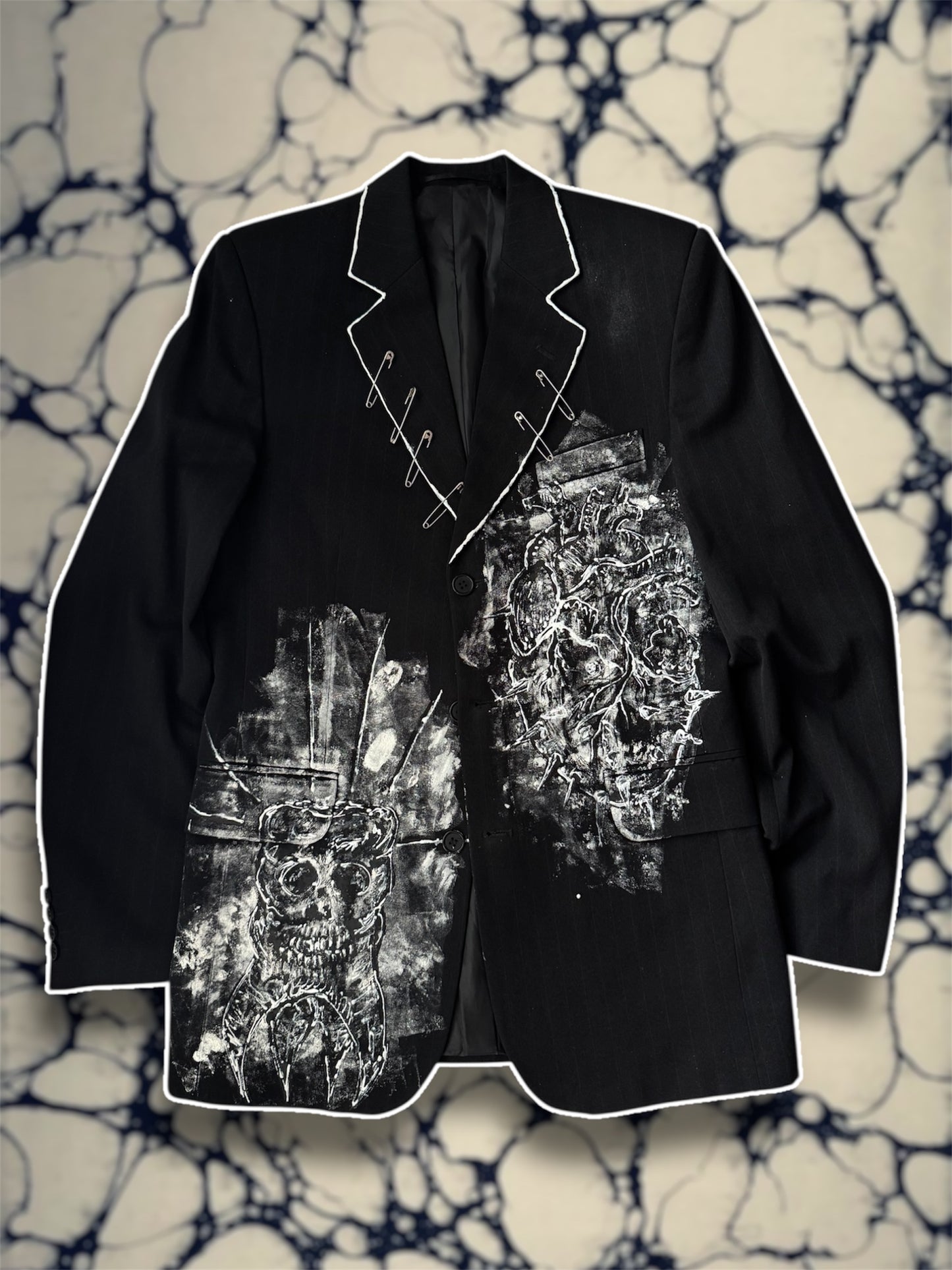“Eat” hand painted blazer