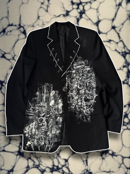 “Eat” hand painted blazer