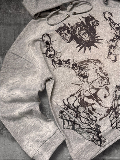 “Dogs” gray hoodie