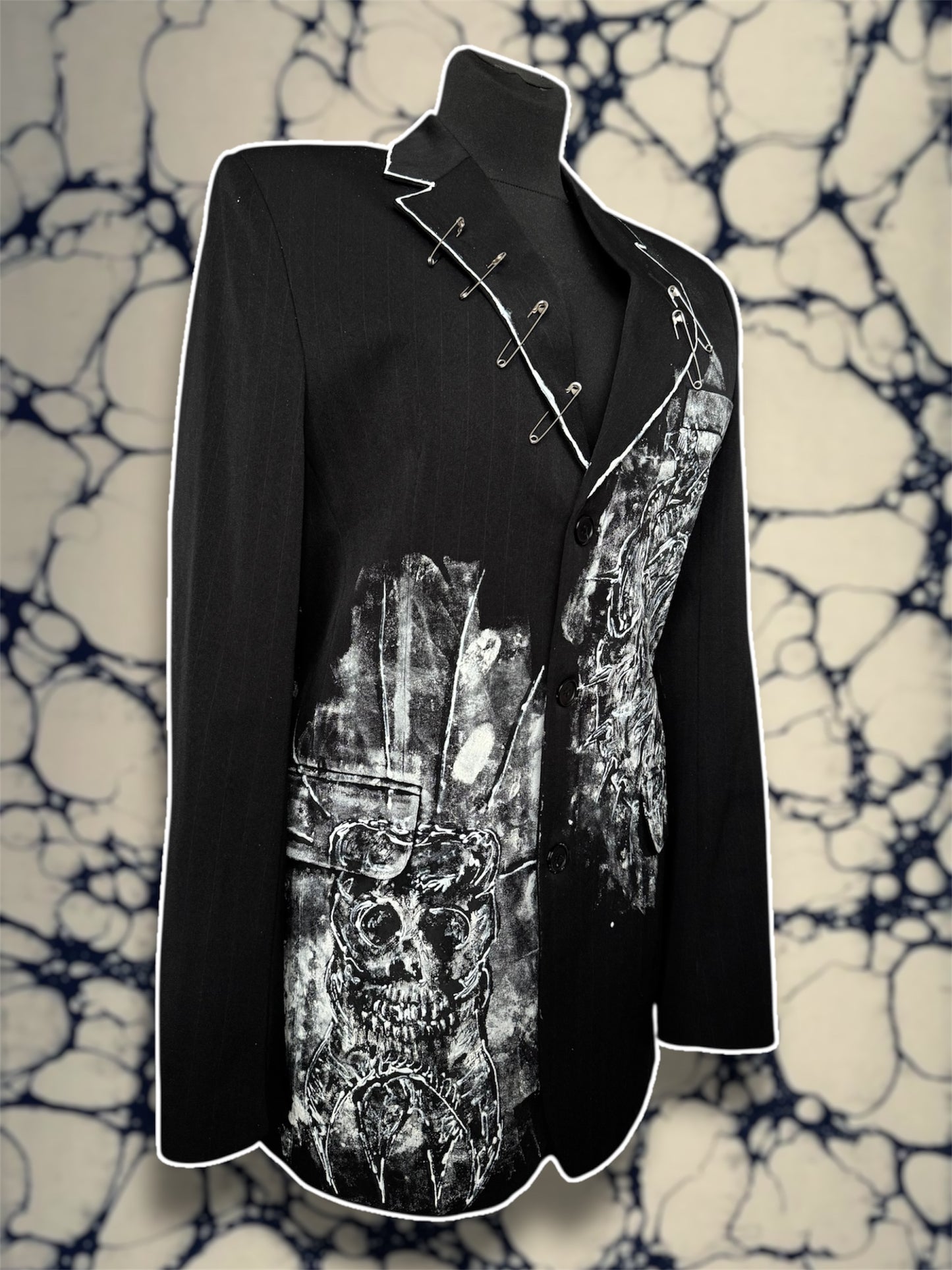 “Eat” hand painted blazer