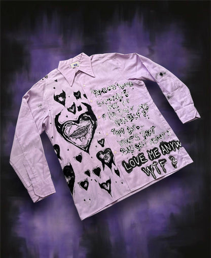 “LOVE ME ANYWAY” purple shirt