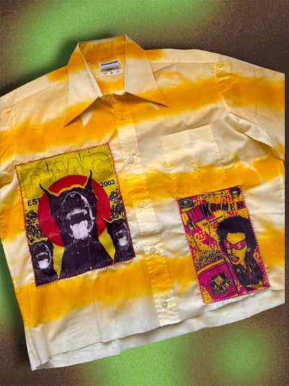 LEILA” Upcycled yellow shirt