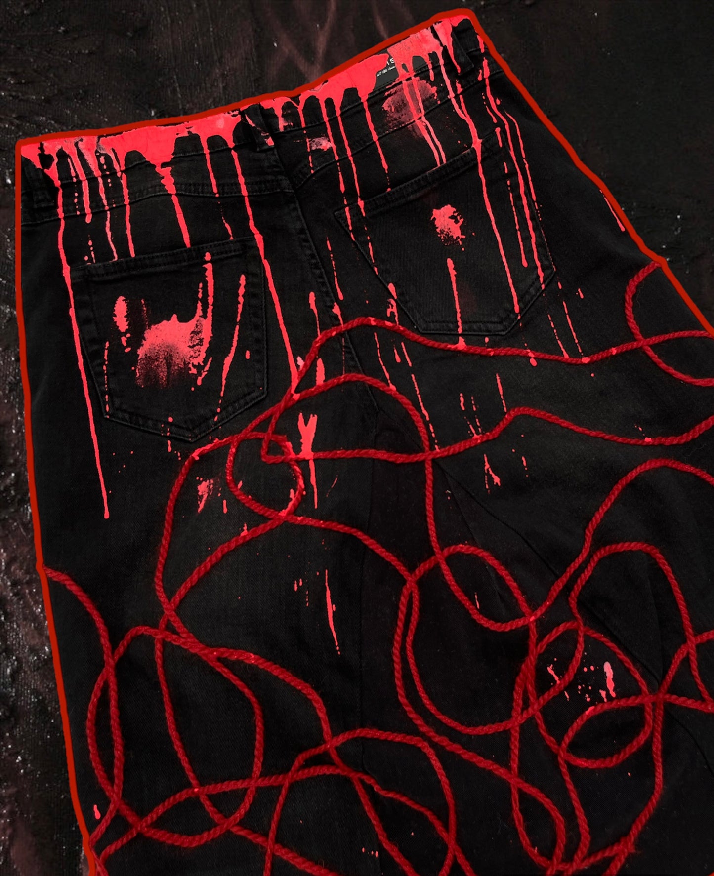 “Blood lines” black and red skirt
