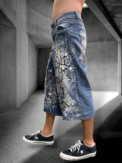 “Shelly” 1/1 hand painted jorts