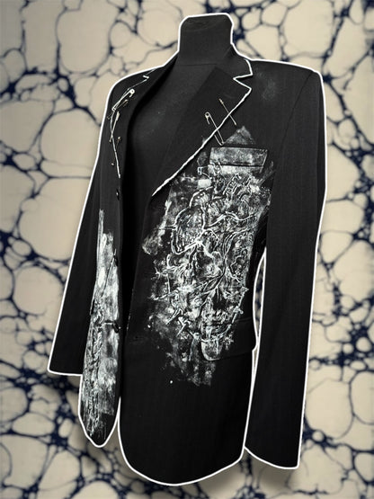“Eat” hand painted blazer