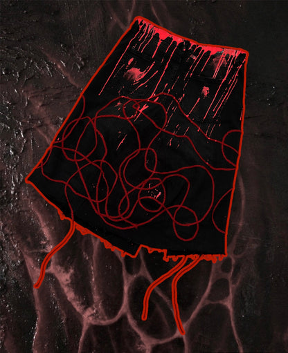 “Blood lines” black and red skirt