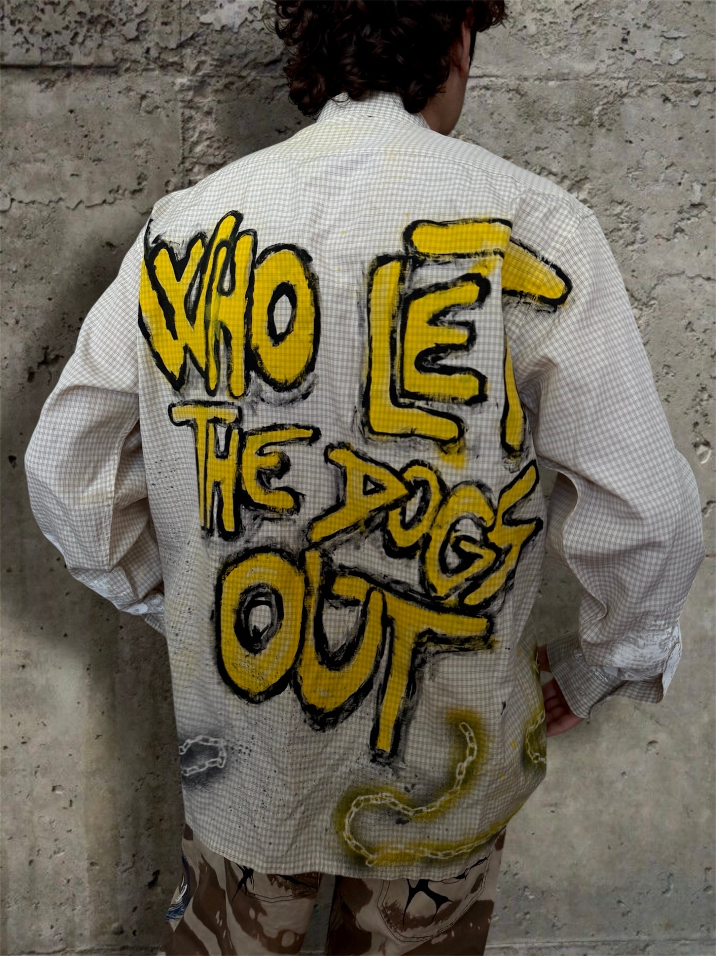 “Dogs” hand painted 1/1 shirt