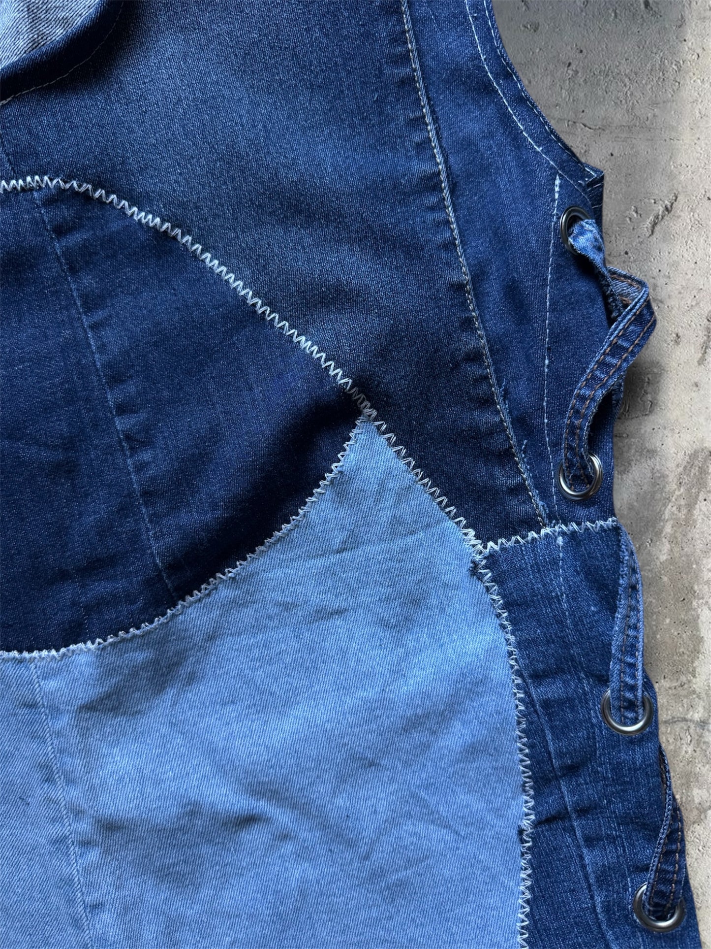 Upcycled denim top