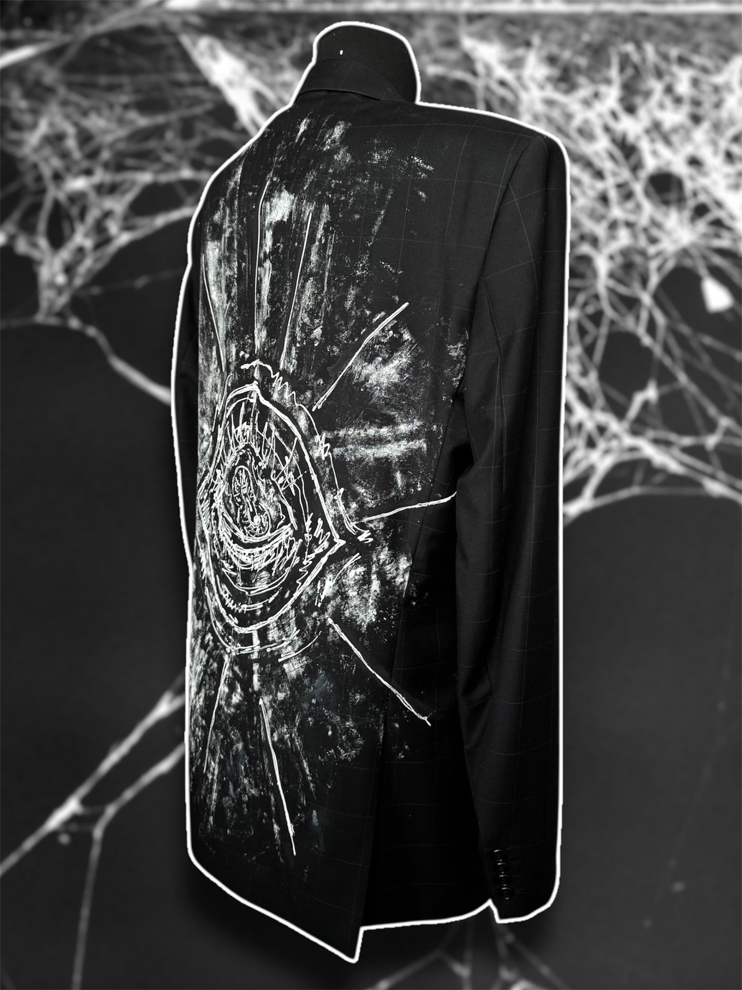 “Eyepocalypse” hand painted blazer