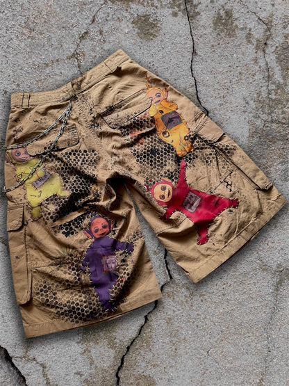 Teletubbies 1/1 upcycled jorts