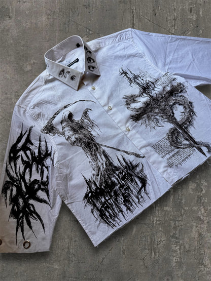 “Keeper” 1/1 cropped white shirt