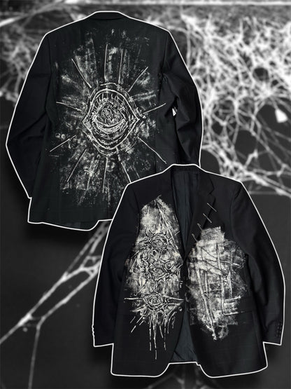 “Eyepocalypse” hand painted blazer