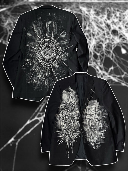 “Eyepocalypse” hand painted blazer