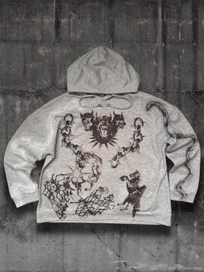 “Dogs” gray hoodie