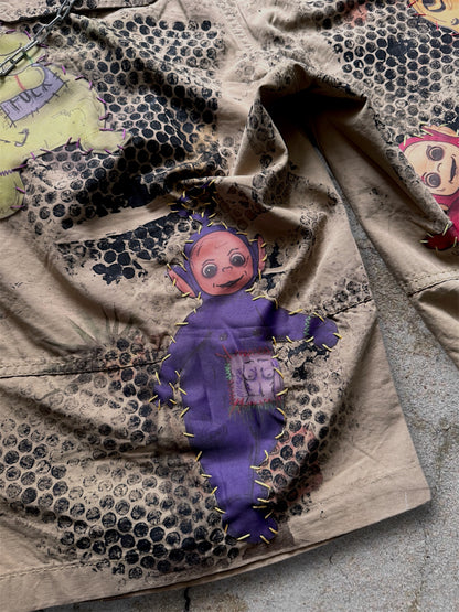 Teletubbies 1/1 upcycled jorts