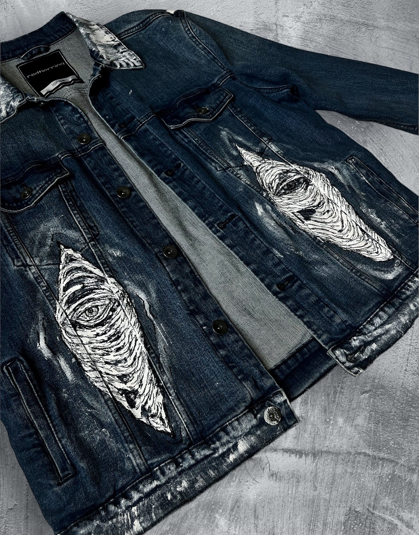 “Make out” denim jacket