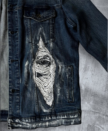 “Make out” denim jacket